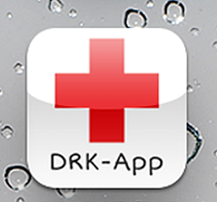 Logo mit Wassertropfen: DRK-APP